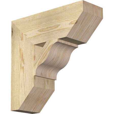 Ekena Millwork Funston Slat Rough Sawn Bracket, Douglas Fir, 6"W x 18"D x 18"H BKT06X18X18FST06RDF